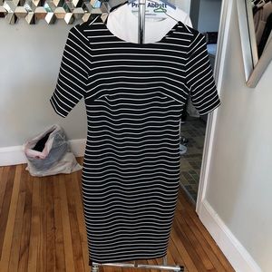 Calvin Klein black and white dress
